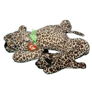 TY  Speckles Leopard Cheetah 1996 Plush Stuffed Animal 16" NEW NWT Lot of 2 HTF